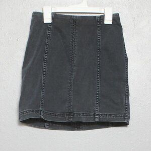 Free people dark blue denim mini skirt